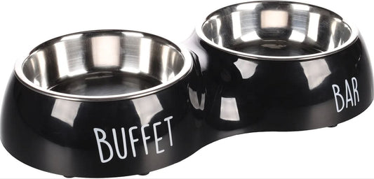 Ciotola Doppia Duo Dinner Divar 17 cm 2x900 ml Flamingo