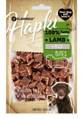 FLAMINGO CANE SNACK HAPKI CUBETTI DI AGNELLO & RISO 85 GR