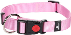 FLAMINGO CANE COLLARE IN NYLON ZIGGI 10 MM X 15-25 CM ROSA