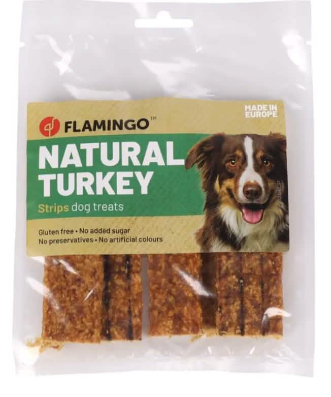 FLAMINGO CANE SNACK NATURE STRISCE DI TACCHINO 100 GR