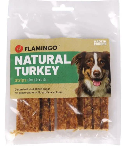 FLAMINGO CANE SNACK NATURE STRISCE DI TACCHINO 100 GR