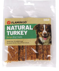 FLAMINGO CANE SNACK NATURE STRISCE DI TACCHINO 100 GR