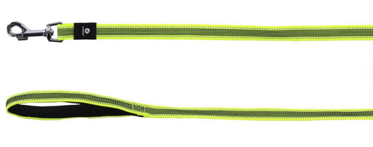 FLAMINGO CANE GUINZAGLIO IN NYLON XENO 20 MM X 200 CM GIALLO FLUO