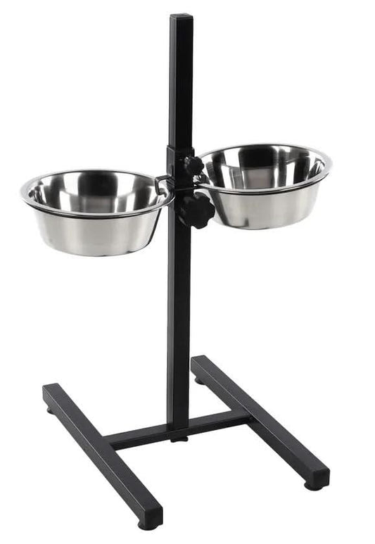 Supporto per Ciotole Otis con Due Ciotole da 27 cm - Flamingo