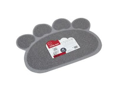 M-PETS GATTO TAPPETO LETTIERA PAW IMPRONTA 60X45 CM GRIGIO