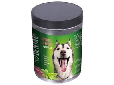 M-PETS Cane Snack Barattolo Dental Snack Star Al The Verde (Medio) 340 gr