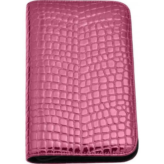 TOOLS-2-GROOM ASTUCCIO PORTA FORBICI IN ECOPELLE DI COCCODRILLO ROSA