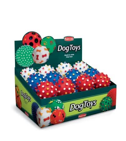 PADOVAN CANE GIOCO PALLA PUNTE GROSSE GRANDE 11 CM (COLORI ASSORTITI)