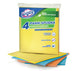 LOGEX PANNO IN SPUGNA 18X30 CM CF. 4 PZ (COLORI ASSORTITI)