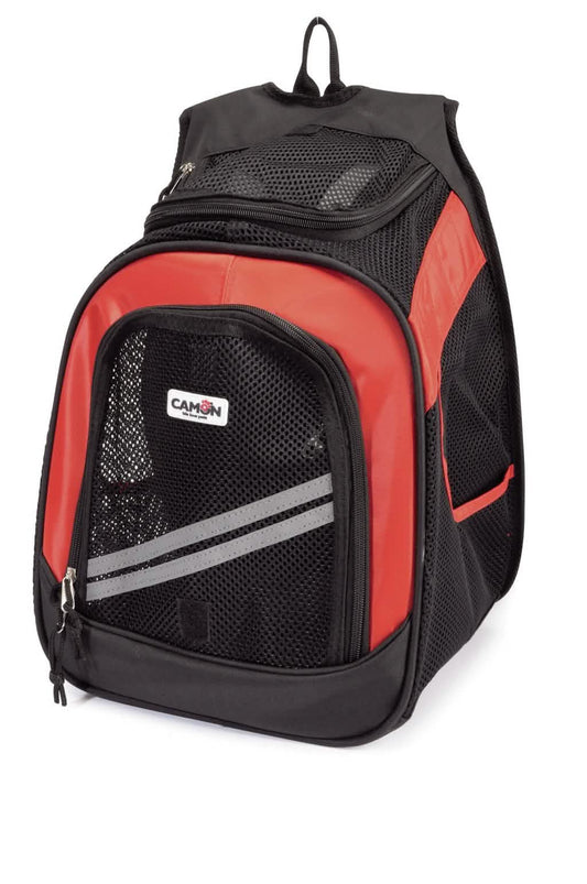 Trasportino Zainetto Pet Pocket CAMON 36X24X50 CM Rosso/Nero