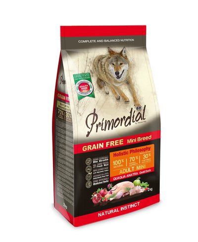 Primordial Cane Adulto Mini Quaglia e Anatra 2 kg