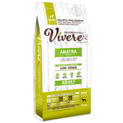 VIVERE CANE ADULTO MEDIUM ANATRA, RISO INTEGRALE & PISELLI 12 KG