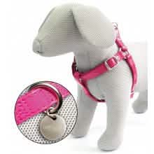 Pettorina Similpelle Glossy Regolabile 50-75 cm x 20 mm Fuxia