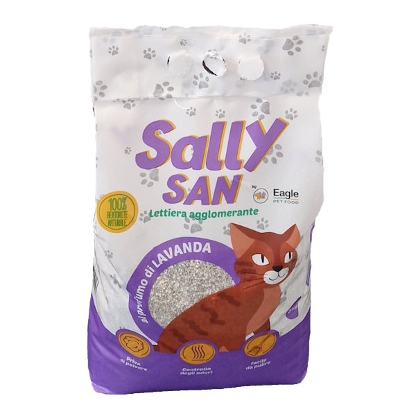 Sally San Gatto Lettiera Agglomerante Lavanda 5 kg