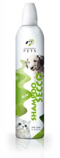 Shampoo Secco Aloe Professionale per Animali 400 ML