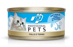 PET PROFESSIONAL GATTO ADULTO POLLO & TONNO LATTINA 70 GR