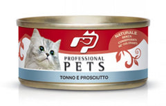 PET PROFESSIONAL GATTO ADULTO TONNO & PROSCIUTTO LATTINA 70 GR