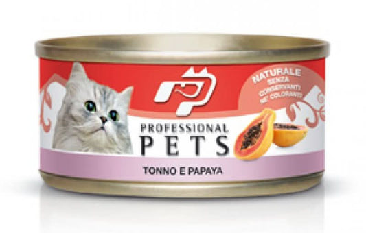 PET PROFESSIONAL GATTO ADULTO TONNO & PAPAYA LATTINA 70 GR