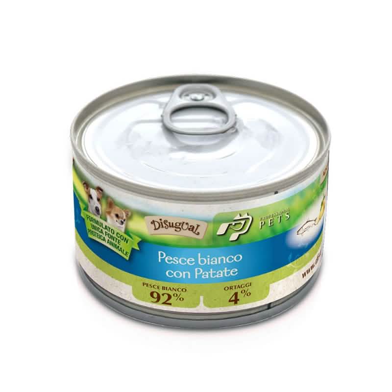 PET PROFESSIONAL CANE ADULTO MONOPROTEICO PESCE BIANCO & PATATE LATTINA 150 GR