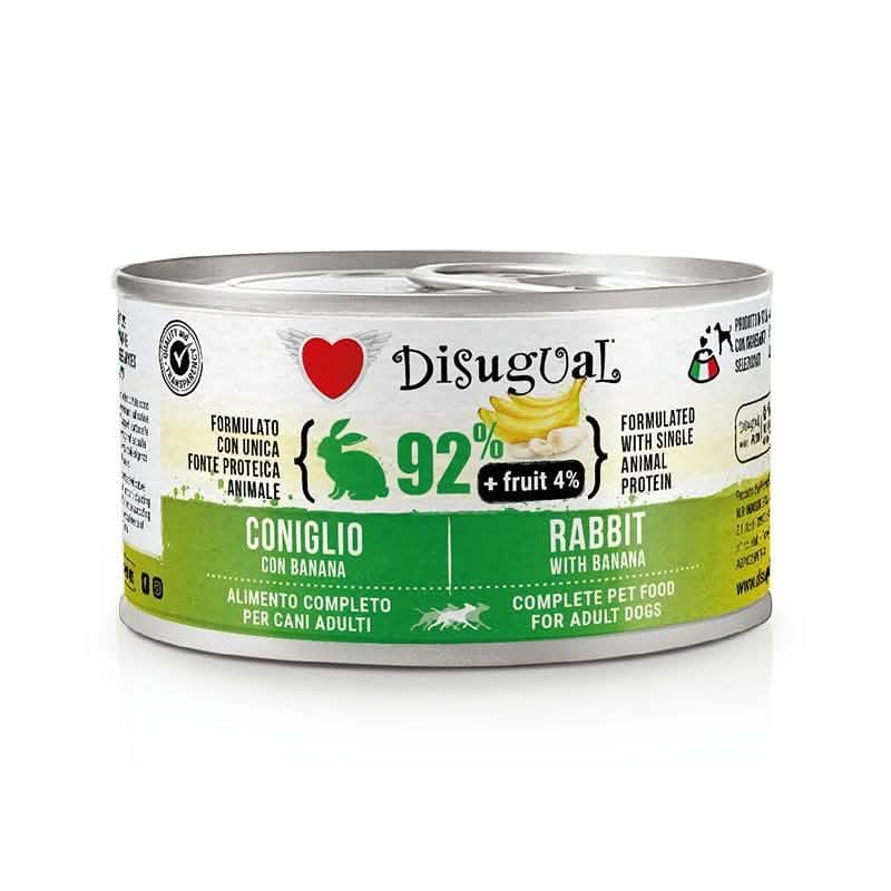 Disugual Cane Frutta (Fresh Fruit Plus) Adulto Coniglio & Banana Lattina 150 gr