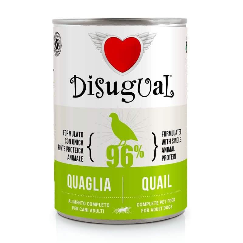 DISUGUAL Cane Adulto Monoproteico Quaglia Lattina 400 gr