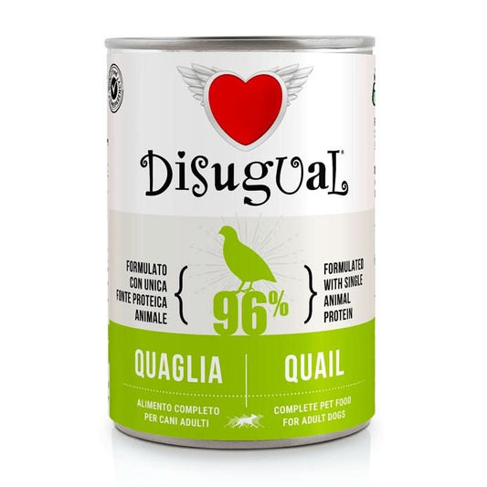DISUGUAL Cane Adulto Monoproteico Quaglia Lattina 400 gr