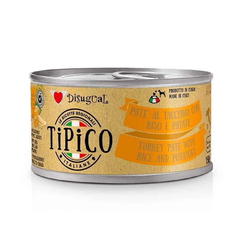 DISUGUAL Cane Tipico Adulto Tacchino, Riso & Patate Lattina 150 gr