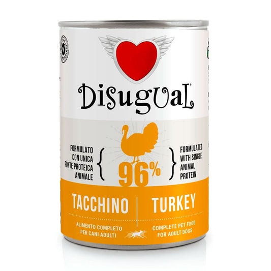 DISUGUAL Cane Adulto Monoproteico Tacchino Lattina 400 gr