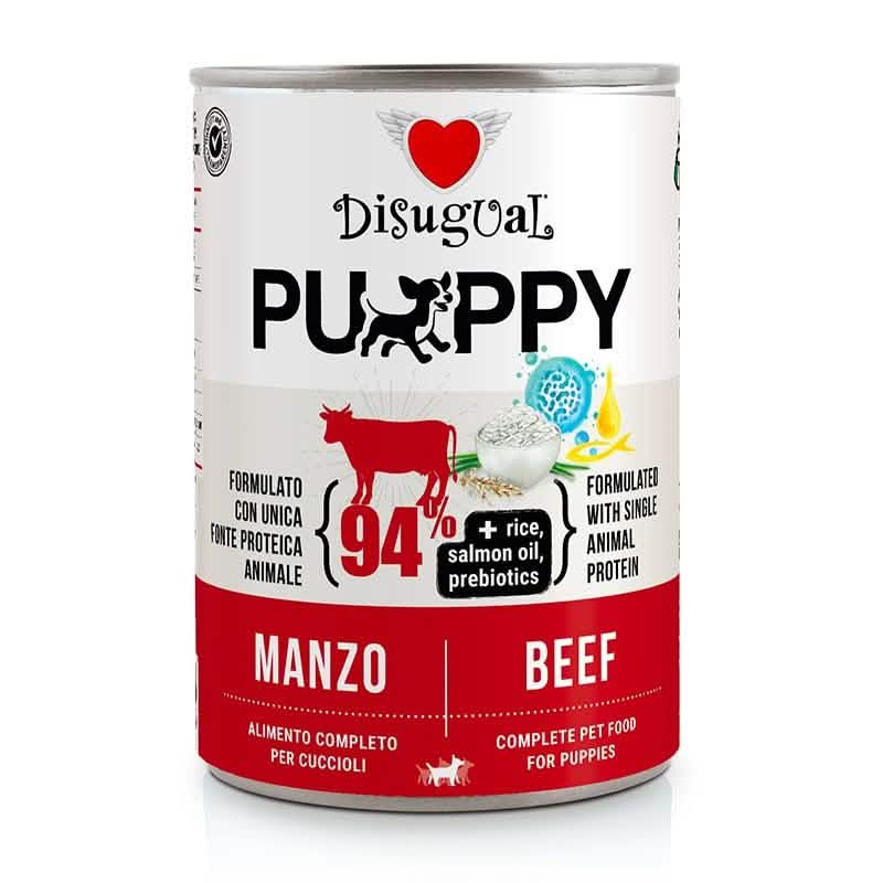 DISUGUAL Cane Puppy Monoproteico Manzo Lattina 400 gr