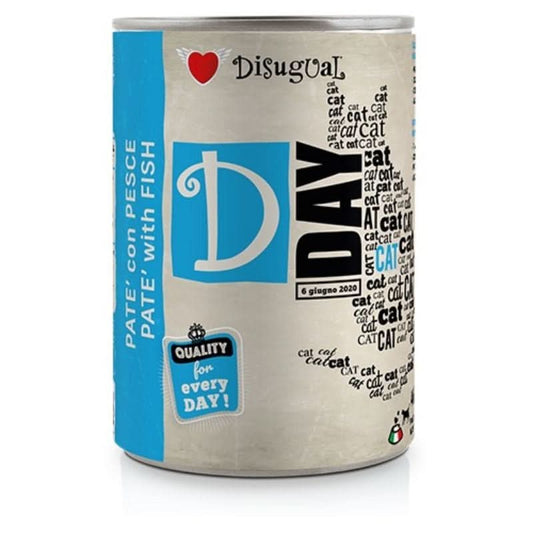 DISUGUAL GATTO D-DAY ADULTO PESCE LATTINA 400 GR