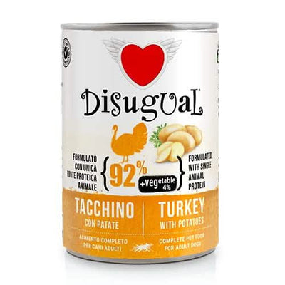 Cibo Umido DISUGUAL Cane Vegetale Adulto Tacchino & Patate - Lattina 400 gr