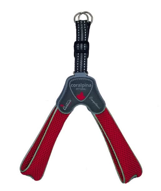 Cane Pettorina Coralpina 5Torri TG. 8 (60-70 cm) - Rosso