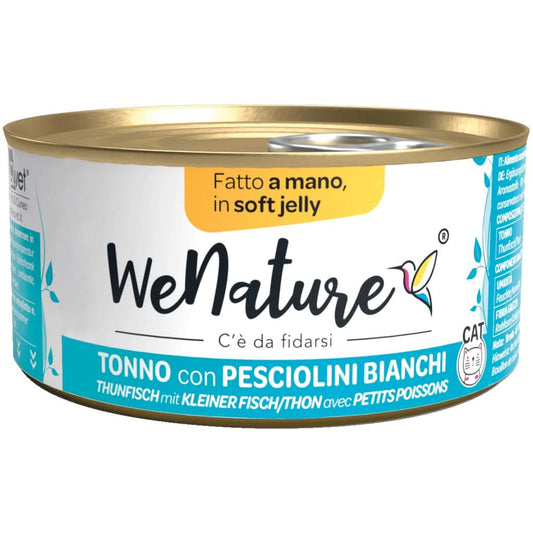 WENATURE GATTO LATTINA IN JELLY ADULTO TONNO & PESCIOLINI BIANCHI 85 GR