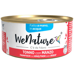 WENATURE GATTO LATTINA IN ACQUA DI COTTURA ADULTO TONNO & MANZO 85 GR