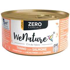 WENATURE GATTO ZERO CEREALI LATTINA IN JELLY ADULTO TONNO & SALMONE 85 GR