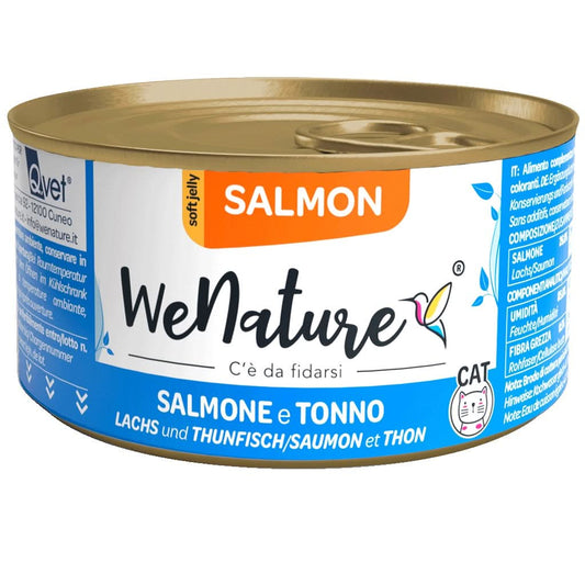 Cibo per Gatti WENATURE GATTO LATTINA IN JELLY ADULTO SALMONE & TONNO 85 GR