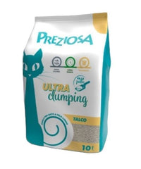 PREZIOSA GATTO LETTIERA IGIENICA ULTRA CLUMPING TALCO 10 LT