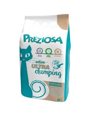 Lettiera Igienica Ultra Clumping Preziosa Gatto - Sapone di Marsiglia 10 LT
