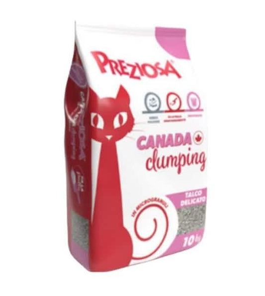 PREZIOSA GATTO LETTIERA IGIENICA CANADA TALCO DELICATO 10 KG