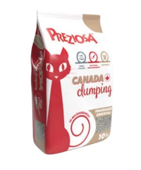 PREZIOSA GATTO LETTIERA IGIENICA CANADA CLUMPING FRAGRANZE ORIENTALI 10 KG