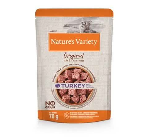 NATURES VARIETY GATTO ORIGINAL PATE ADULTO TACCHINO 70 GR