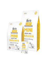 BRIT CARE CANE MINI GRAIN FREE HAIR&SKIN SALMON&HERRING 2 KG