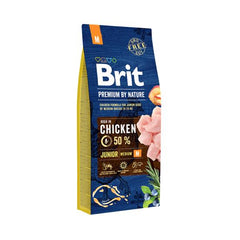 BRIT PREMIUM BY NATURE CANE JUNIOR MEDIUM POLLO 15 KG