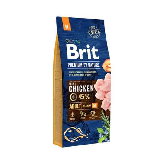 BRIT PREMIUM BY NATURE Cane Adulto Medium Pollo 15 kg