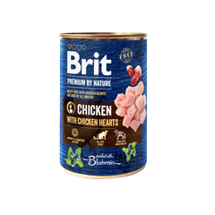 BRIT PREMIUM BY NATURE CANE LATTINA ADULTO POLLO & CUORI DI POLLO 400 GR