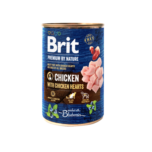 BRIT Premium by Nature Cane Lattina Adulti Pollo & Cuori di Pollo 800 gr