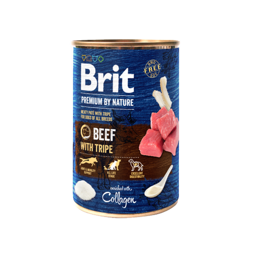BRIT Premium by Nature Cane Lattina Adulto Manzo & Trippa 400 gr