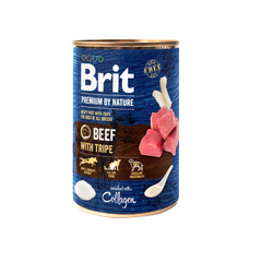 BRIT PREMIUM BY NATURE CANE LATTINA ADULTO MANZO & TRIPPA 400 GR