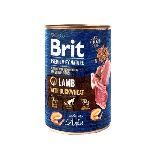 BRIT PREMIUM BY NATURE Cane Lattina Adulto Sensitive Agnello & Grano Saraceno 400 gr