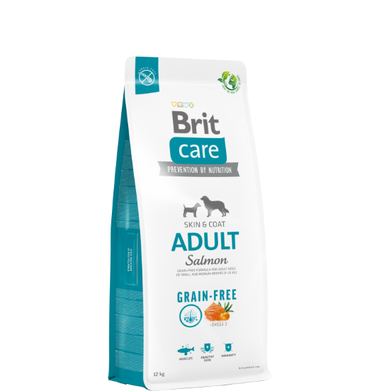 Brit Care Cane Adult Medium Salmone 12kg | Grain Free Taglia Media